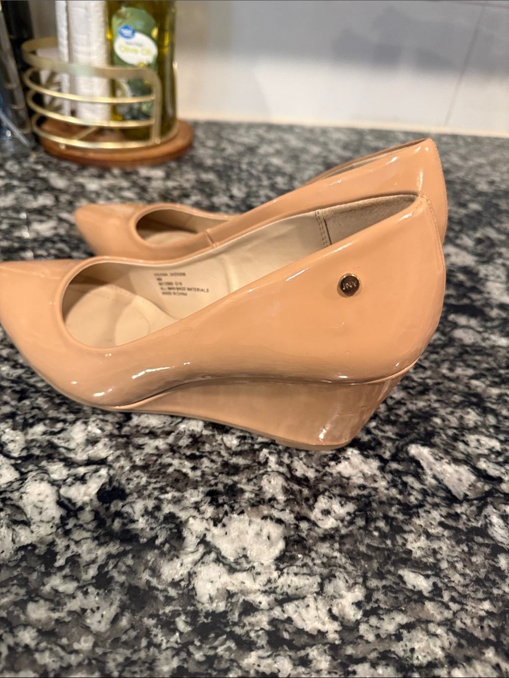 Jones New York Nude Patent Slip-On Ballet Flats